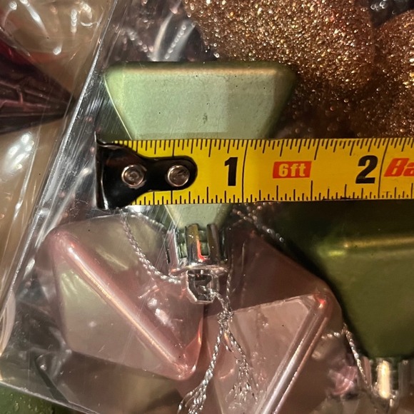 3 Sets Decor by Hannah Christmas Ornament Assorted Colors Gold Pink Green - Picture 8 of 9